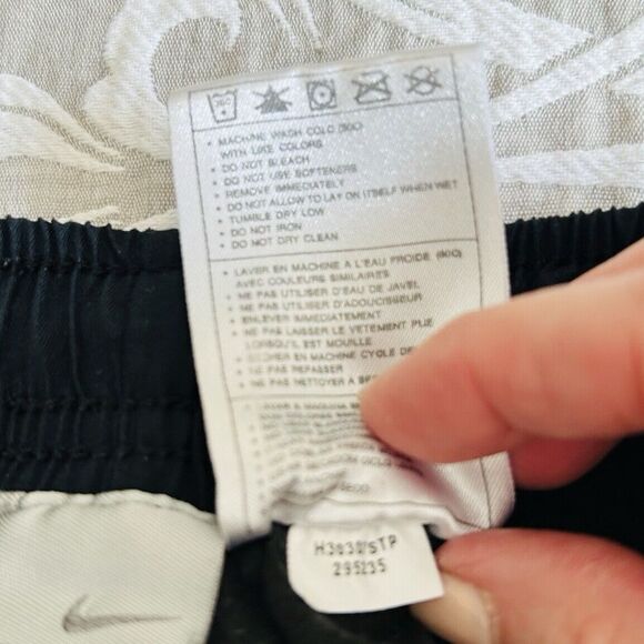 Nike Track Pants Women S Black White Stripe Slit Swoosh Athleisure Comfy Vintage - Picture 4 of 10
